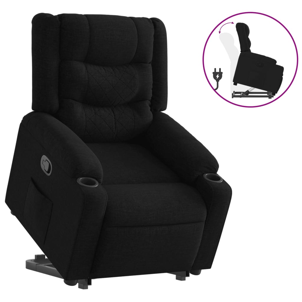 Fauteuil inclinable noir tissu - XIOS