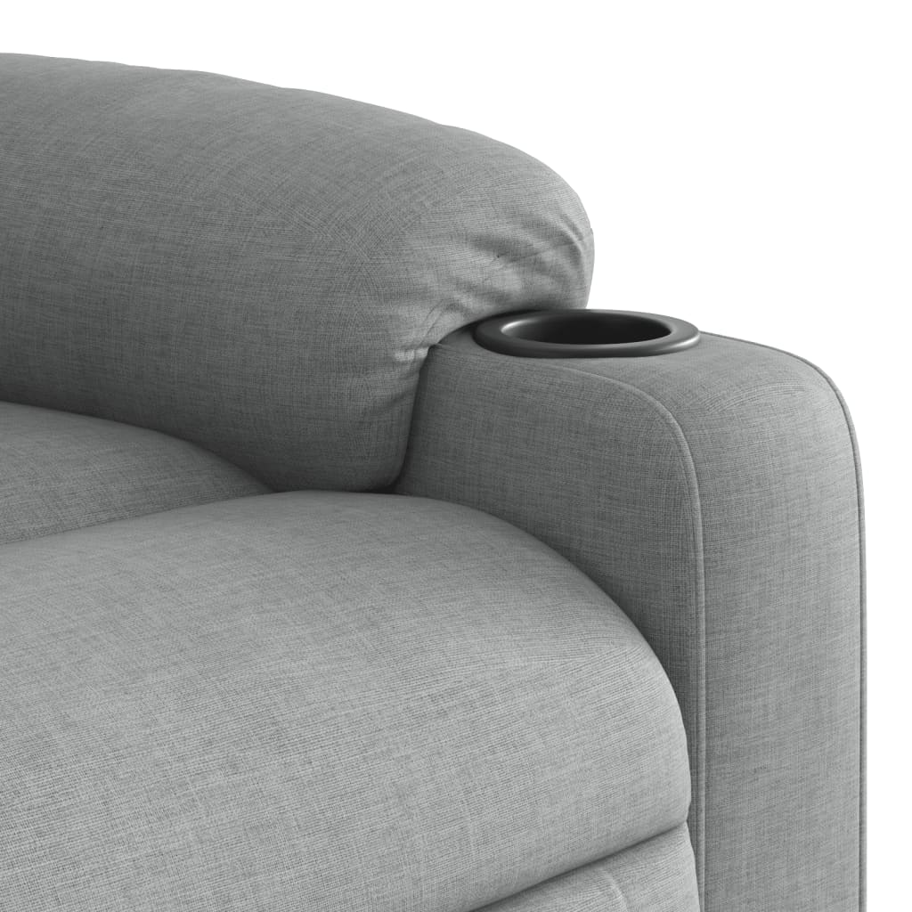 Fauteuil de massage inclinable Gris clair Tissu Fauteuils vidaXL
