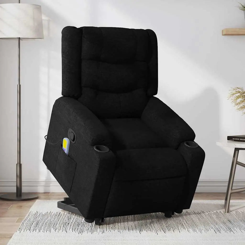 Fauteuil de massage inclinable Noir Tissu - XIOS