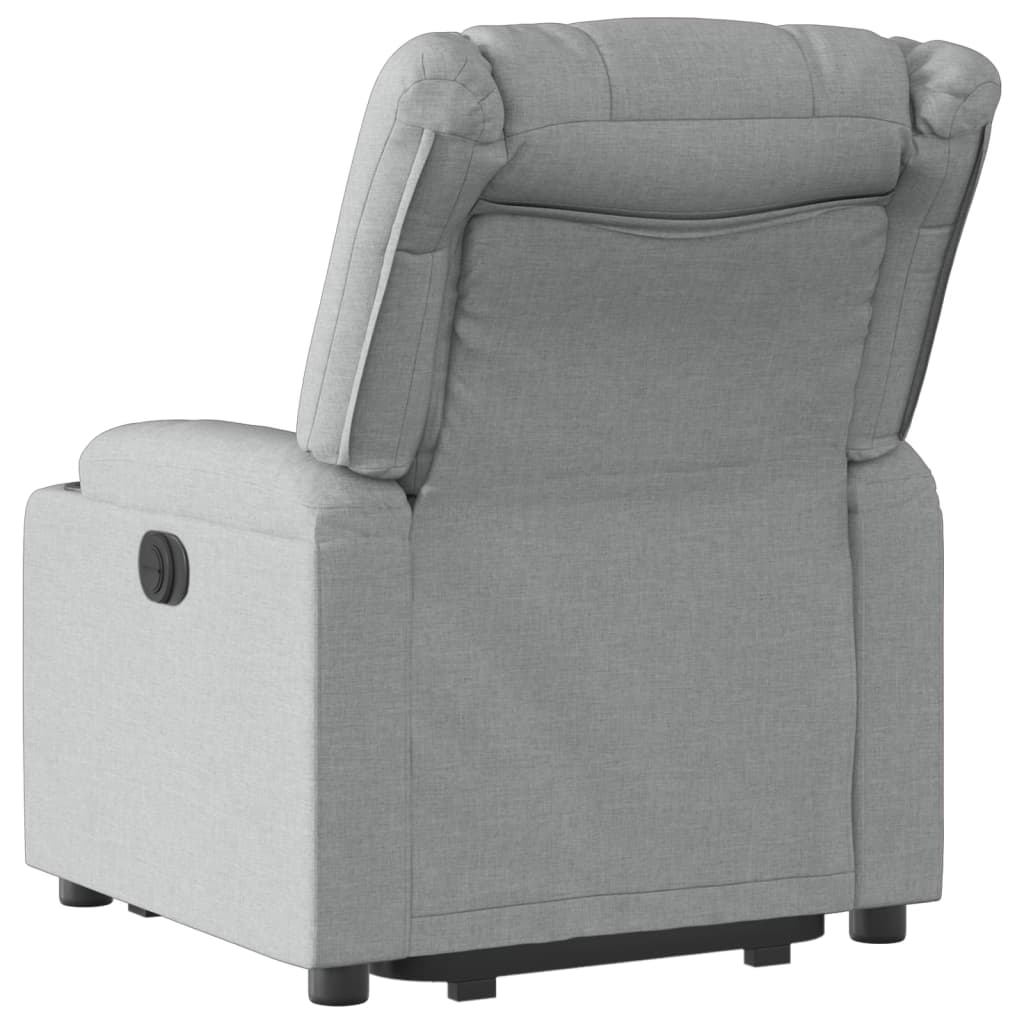 Fauteuil inclinable électrique gris clair tissu - XIOS