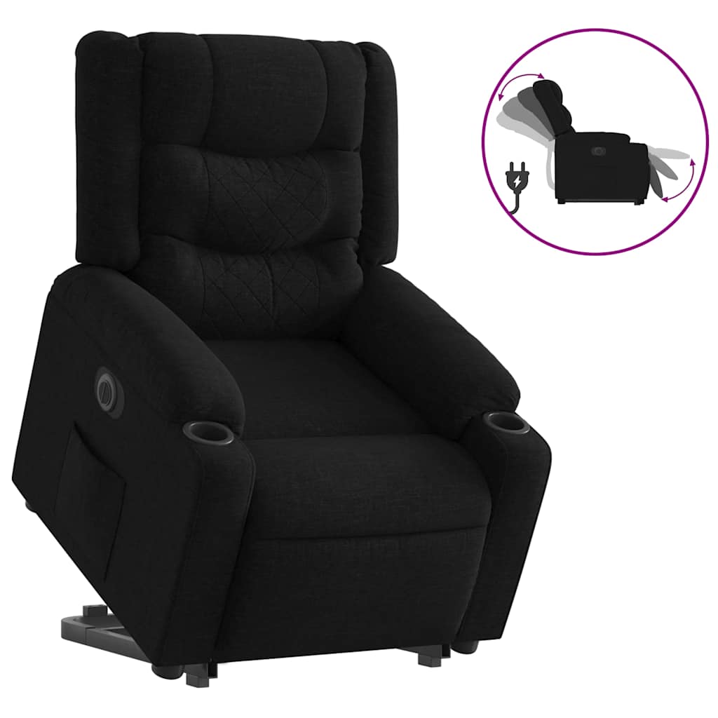 Fauteuil inclinable électrique noir tissu - XIOS