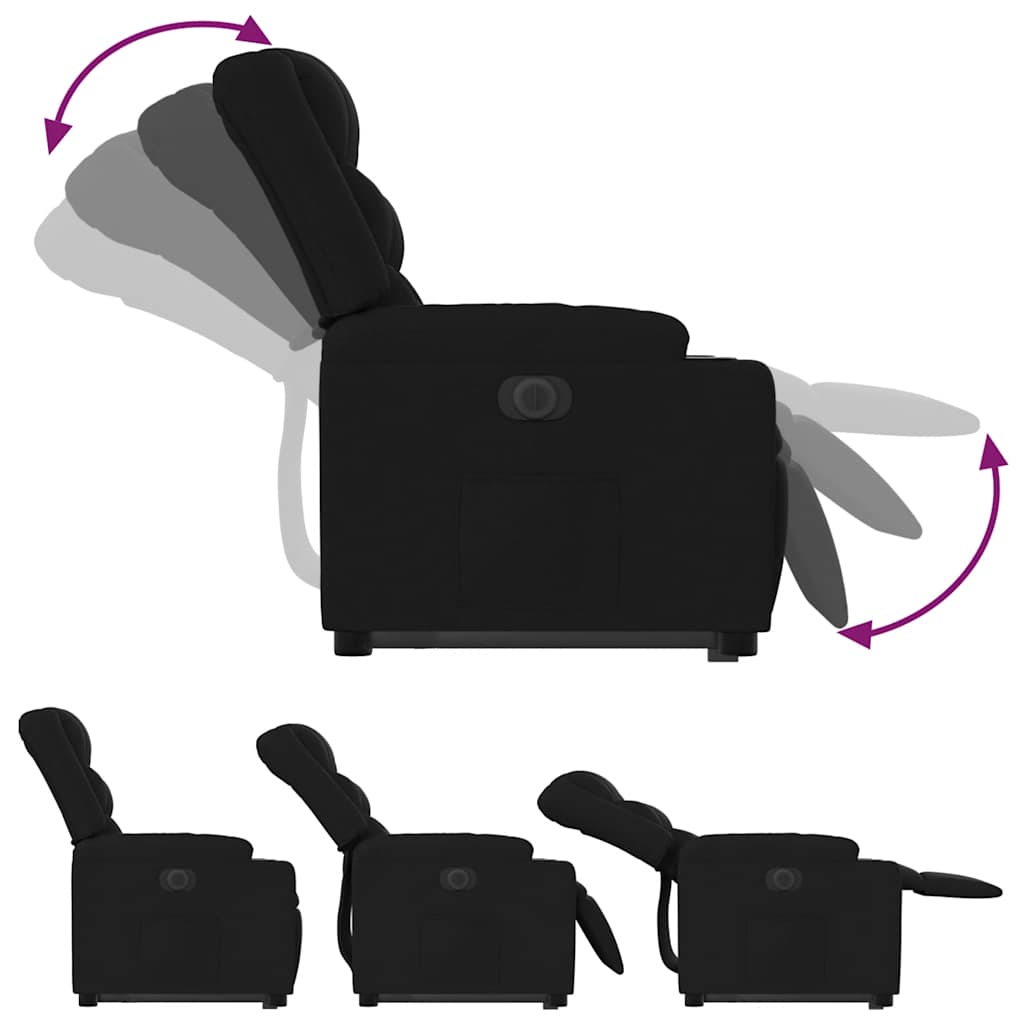 Fauteuil inclinable électrique noir tissu - XIOS