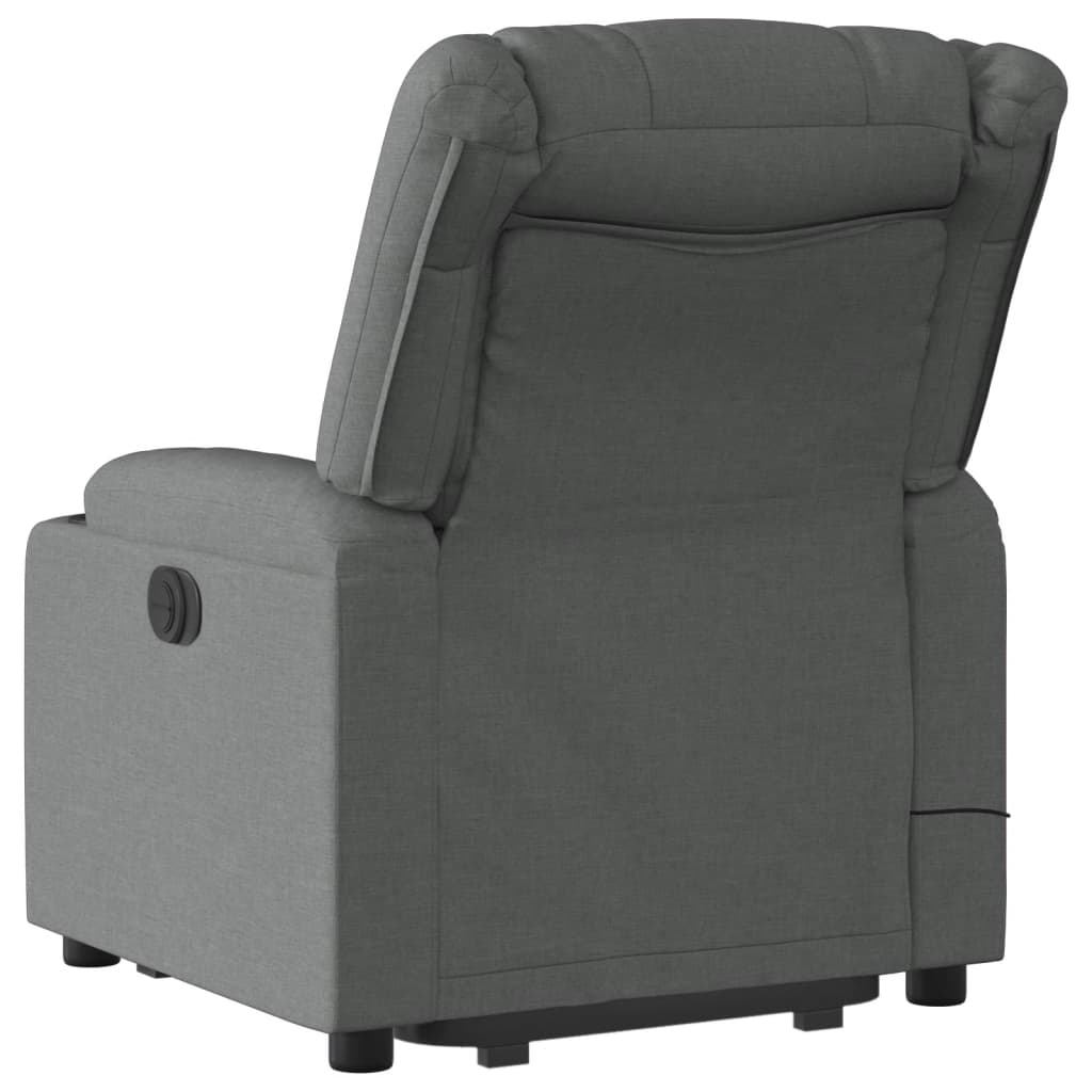Fauteuil inclinable de massage électrique Gris foncé Tissu - XIOS