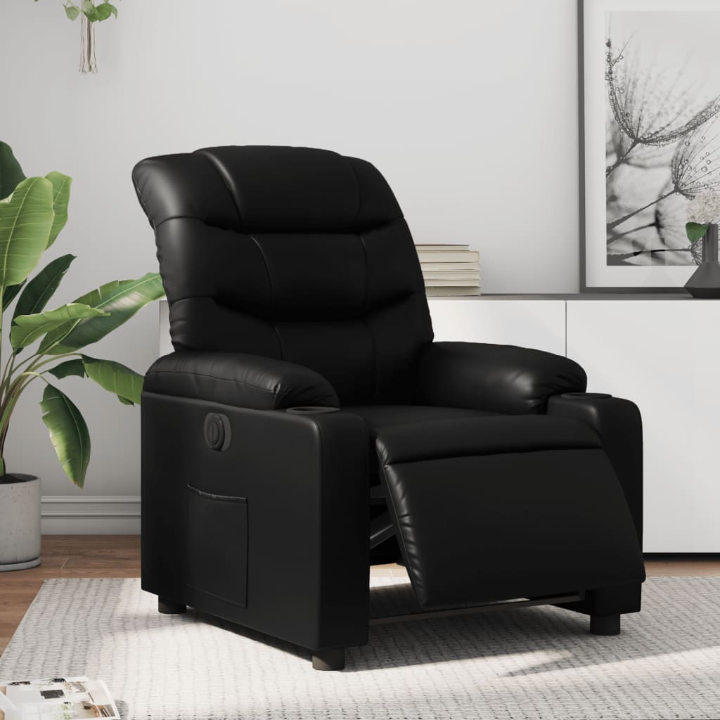 Fauteuil inclinable électrique Noir Similicuir - XIOS