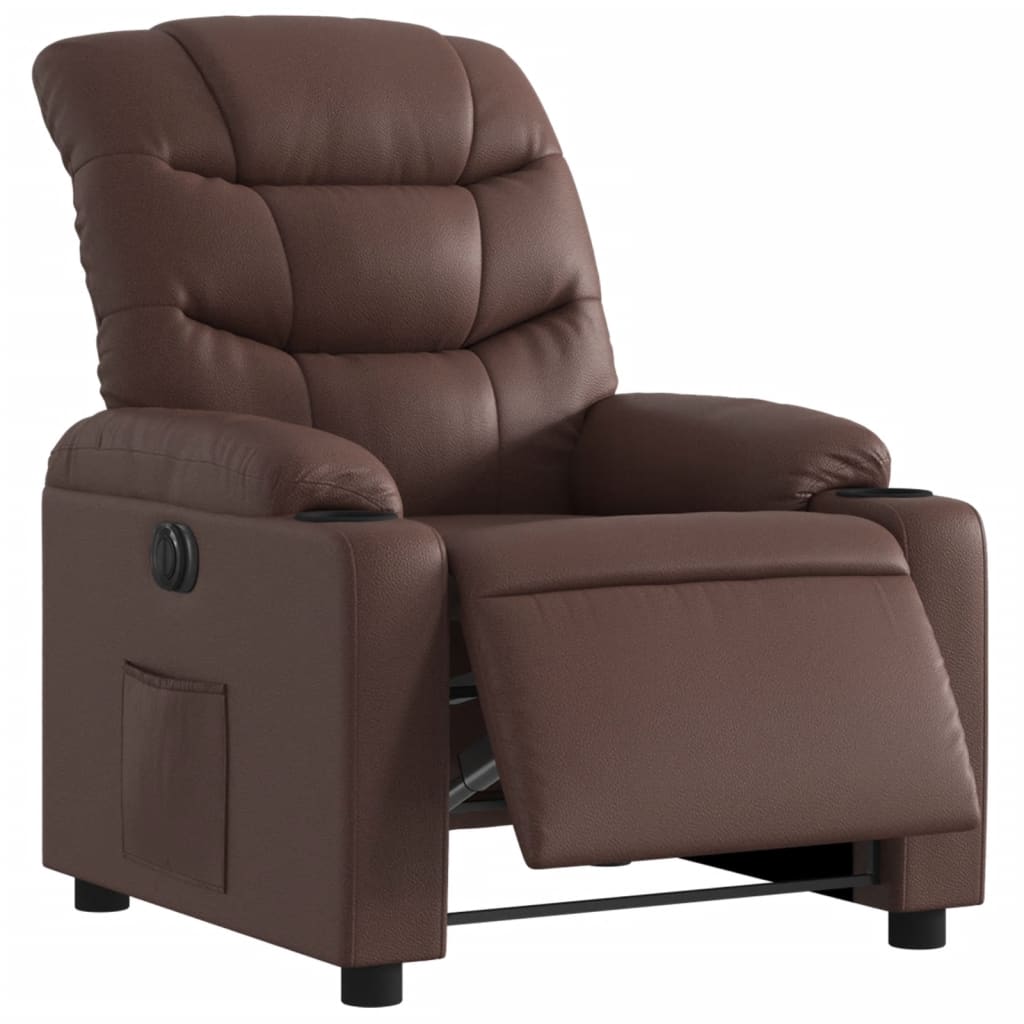 Fauteuil inclinable électrique Marron Similicuir - XIOS