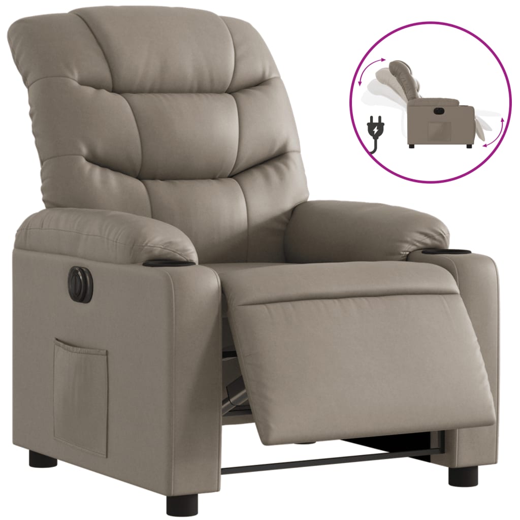Fauteuil inclinable électrique Cappuccino Similicuir - XIOS