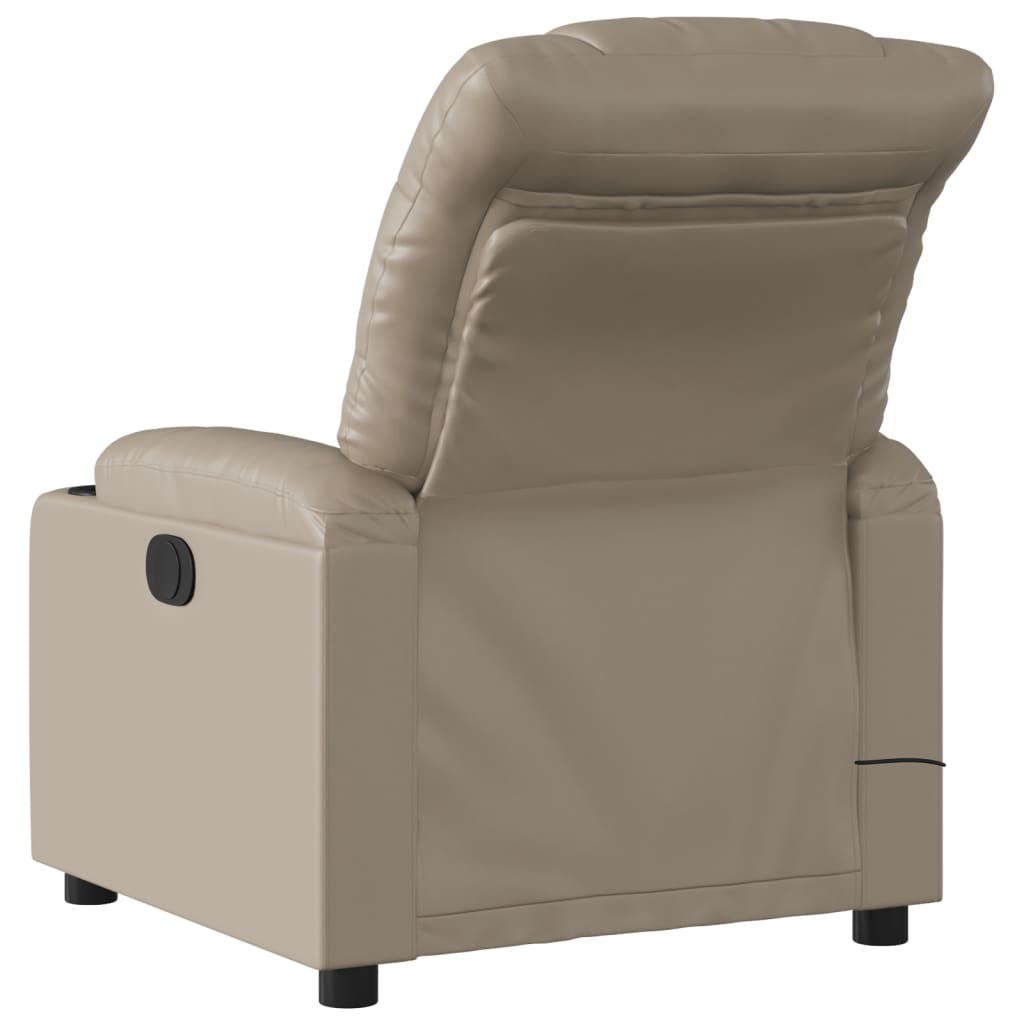Fauteuil de massage inclinable électrique cappuccino similicuir - XIOS