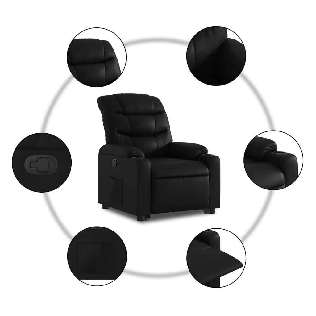 Fauteuil inclinable Noir Similicuir - XIOS