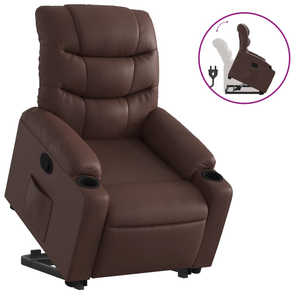 Fauteuil inclinable marron similicuir - XIOS