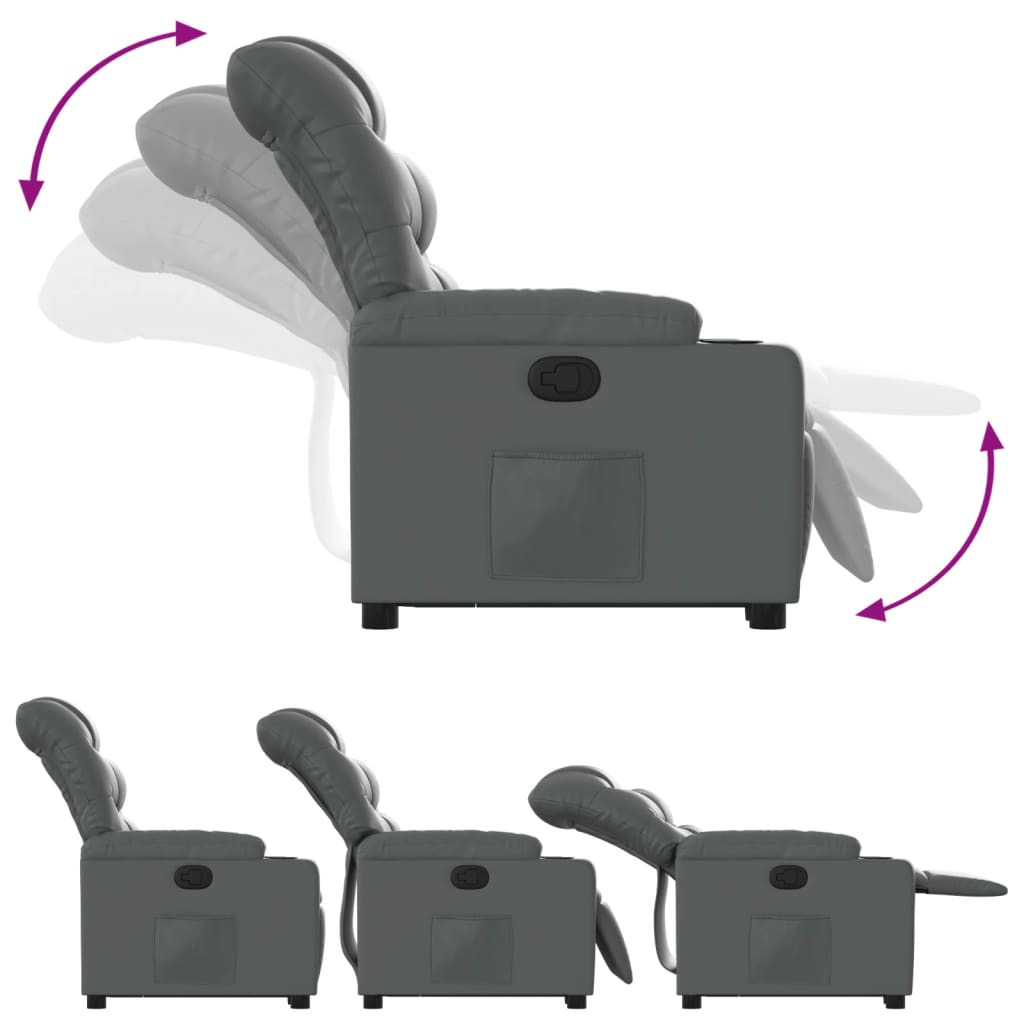 Fauteuil inclinable Gris Similicuir - XIOS