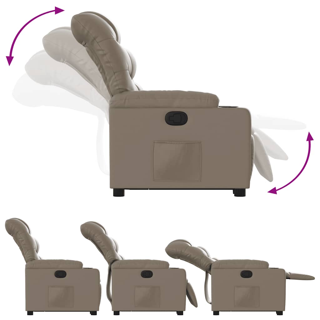 Fauteuil inclinable Cappuccino Similicuir - XIOS