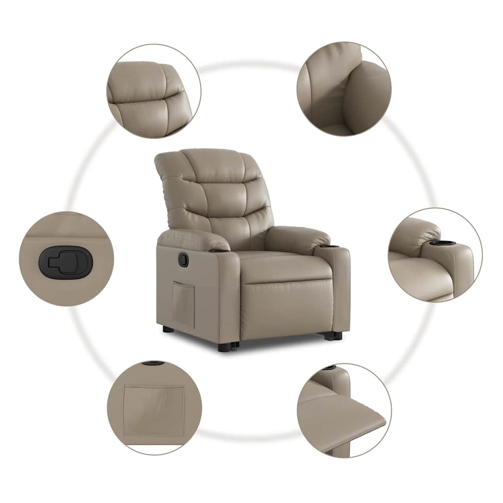 Fauteuil inclinable Cappuccino Similicuir - XIOS