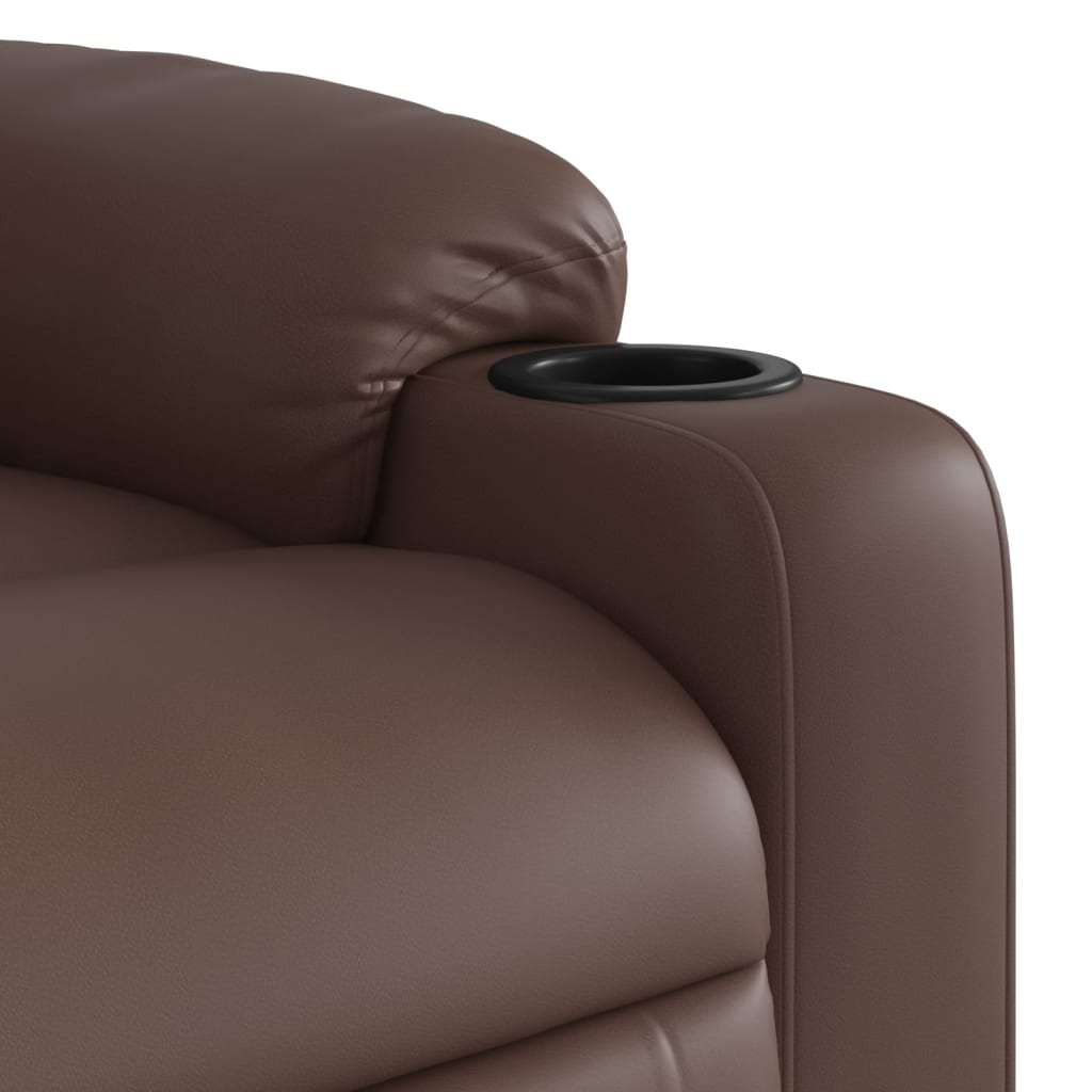 Fauteuil inclinable de massage Marron Similicuir - XIOS