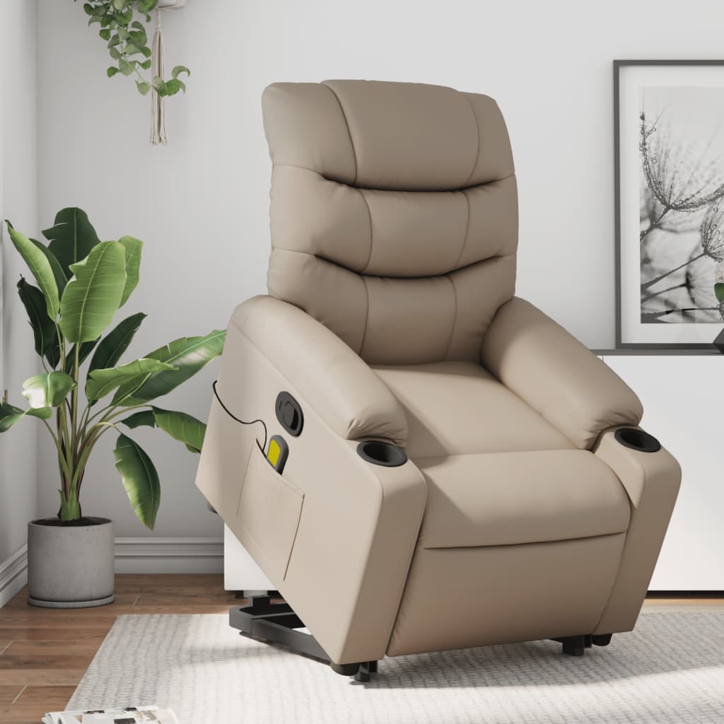 Fauteuil inclinable de massage Cappuccino Similicuir - XIOS