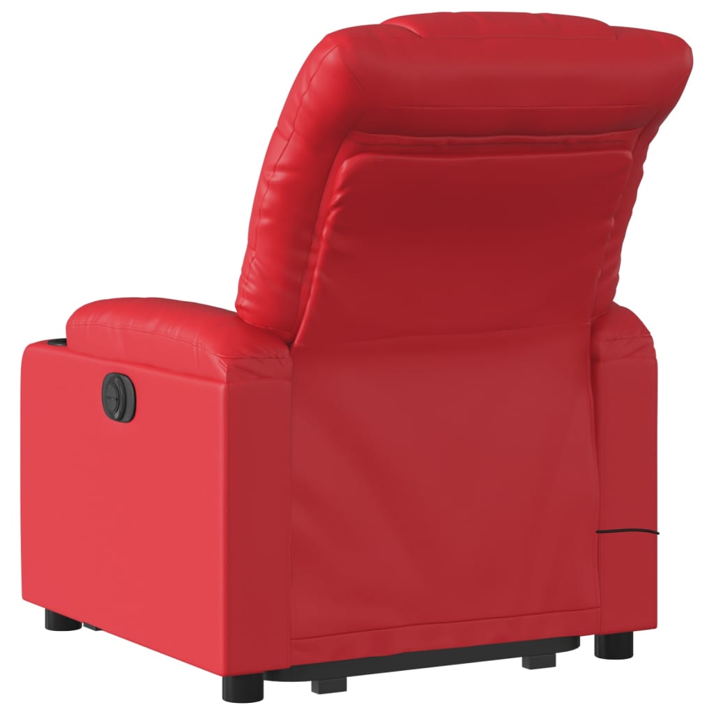 Fauteuil inclinable de massage électrique rouge similicuir - XIOS
