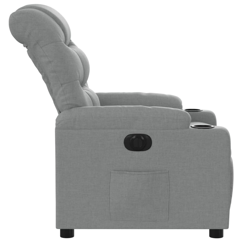Fauteuil inclinable électrique Gris clair Tissu - XIOS