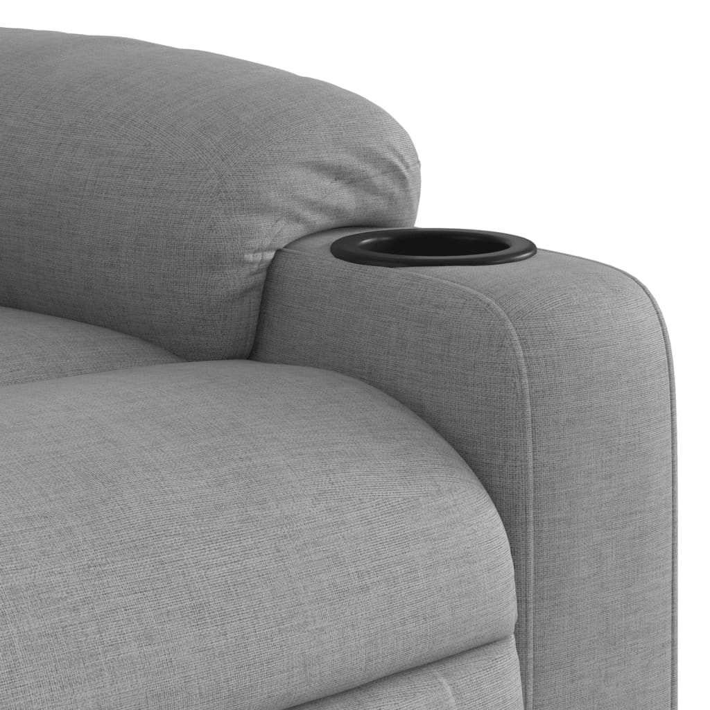 Fauteuil inclinable électrique Gris clair Tissu - XIOS