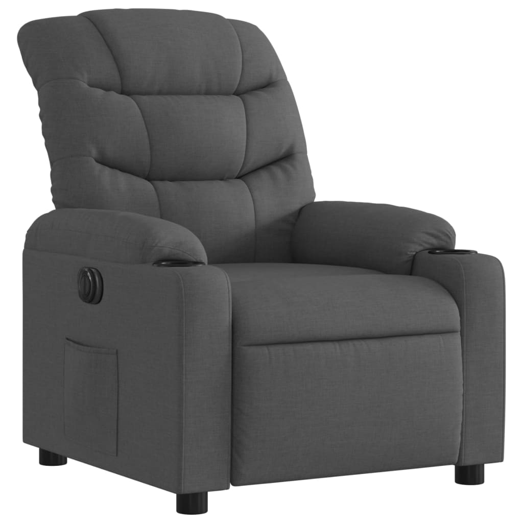 Fauteuil inclinable électrique Gris foncé Tissu - XIOS