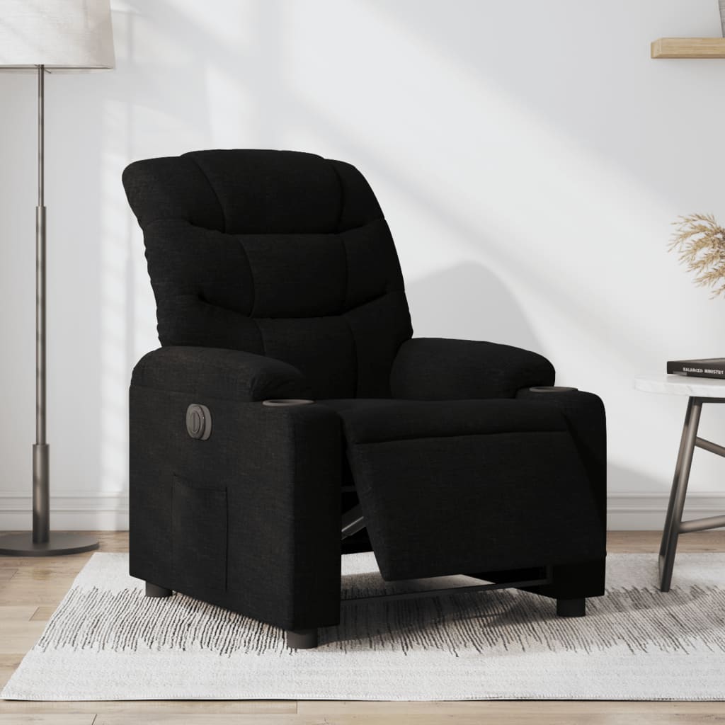Fauteuil inclinable électrique Noir Tissu - XIOS