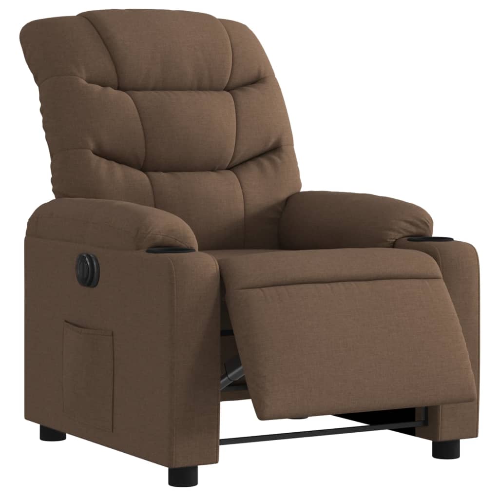 Fauteuil inclinable électrique Marron Tissu - XIOS