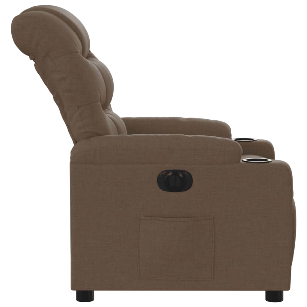 Fauteuil inclinable électrique Marron Tissu - XIOS