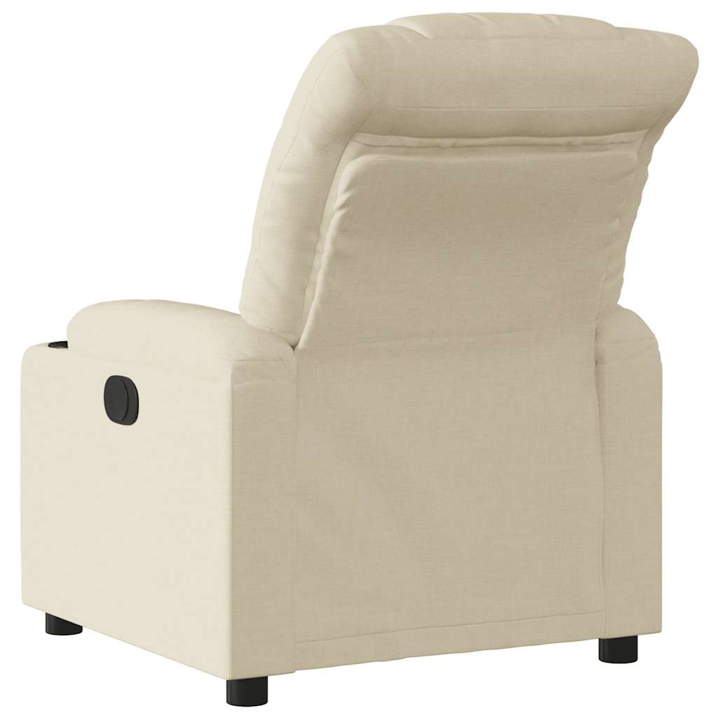 Fauteuil inclinable électrique Crème Tissu - XIOS