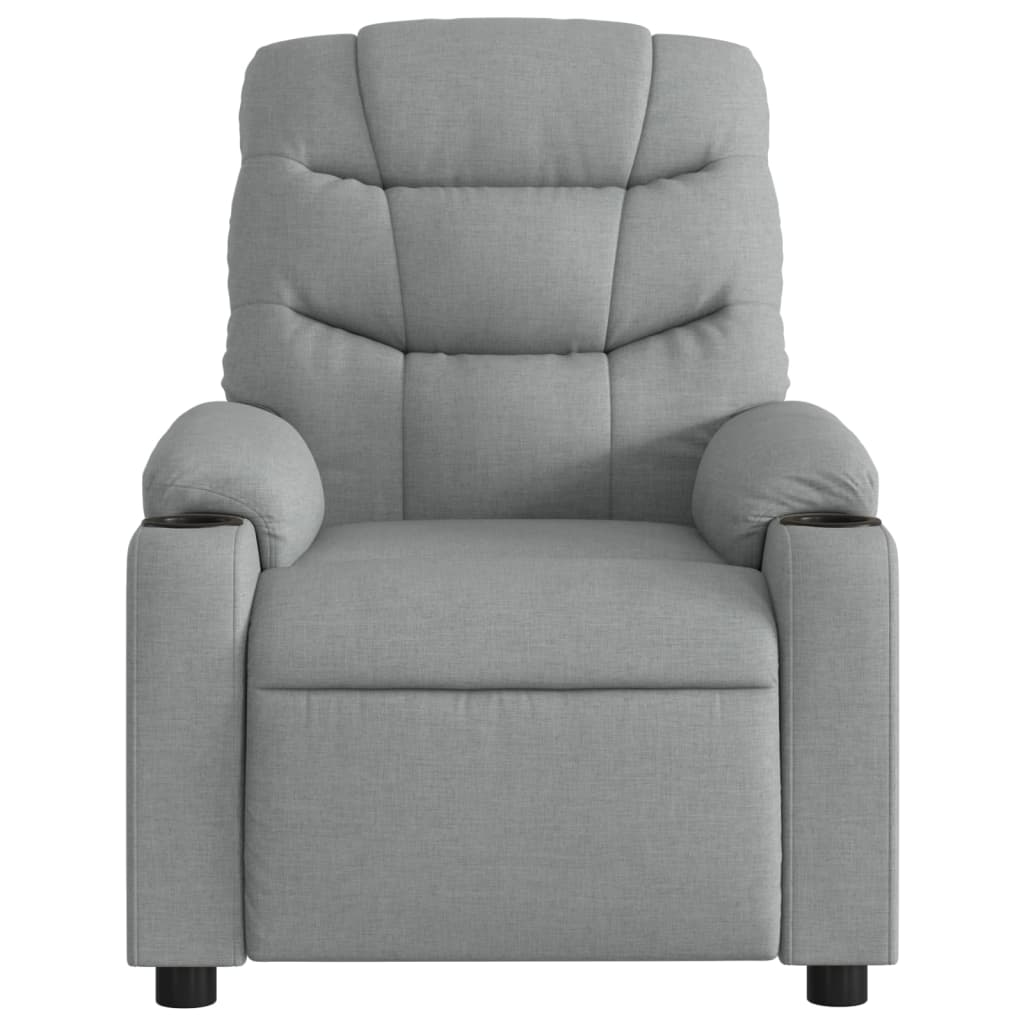 Fauteuil de massage inclinable électrique gris clair tissu - XIOS