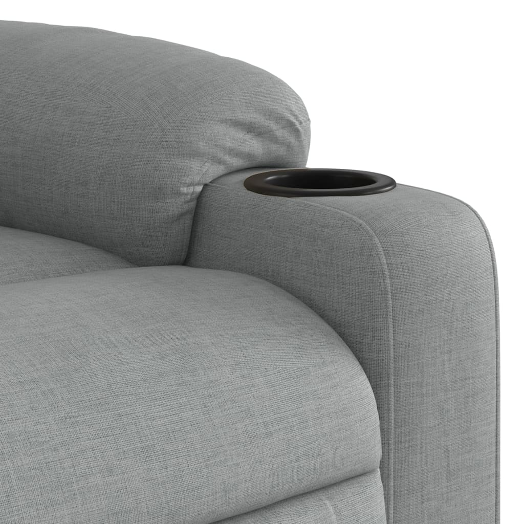 Fauteuil de massage inclinable électrique gris clair tissu - XIOS