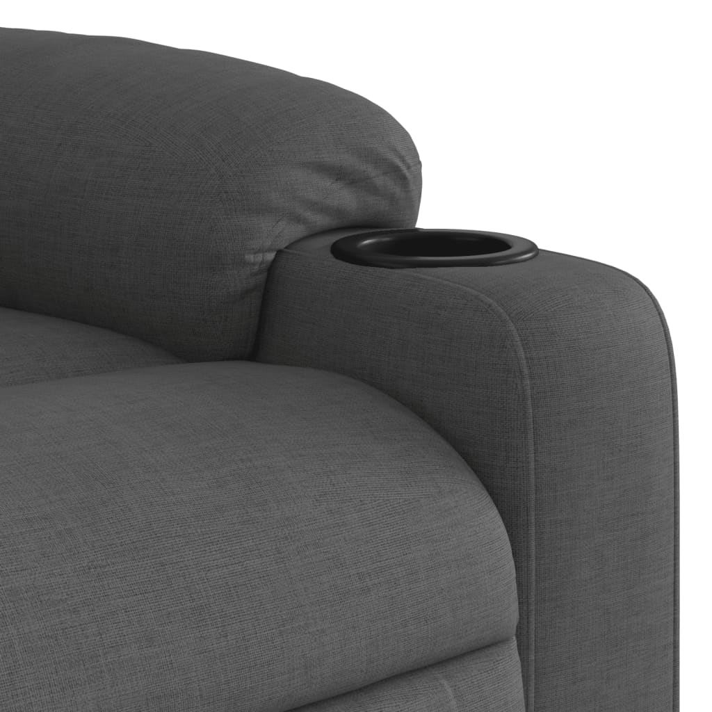 Fauteuil inclinable de massage électrique gris foncé tissu - XIOS