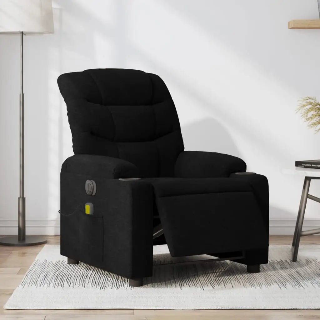 Fauteuil de massage inclinable électrique Noir Tissu - XIOS