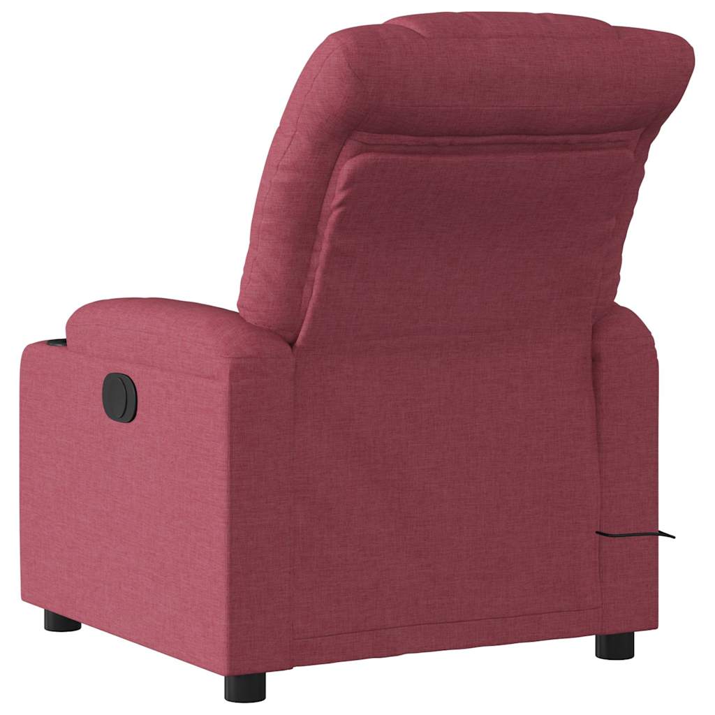 Fauteuil de massage inclinable électrique Rouge bordeaux Tissu - XIOS