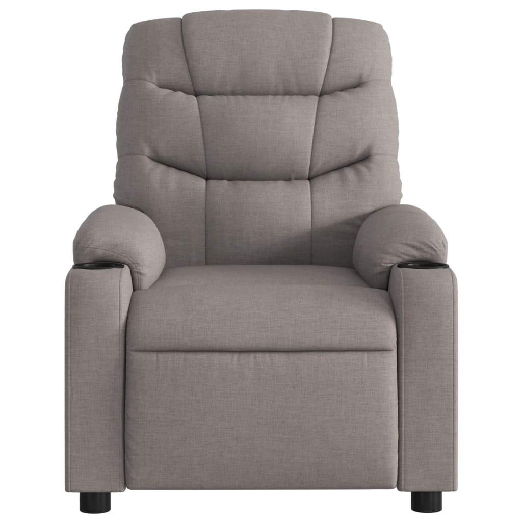 Fauteuil de massage inclinable électrique Taupe Tissu - XIOS