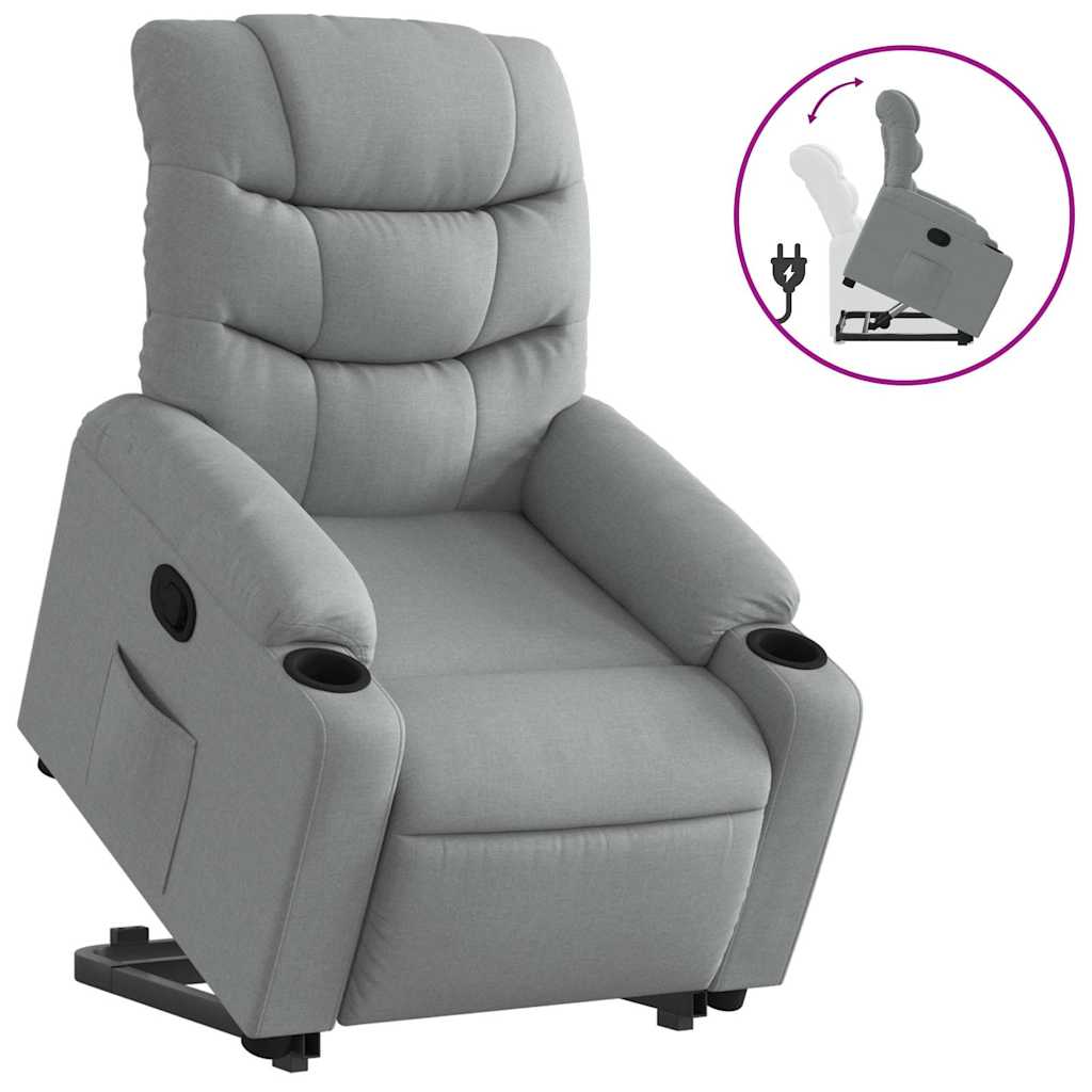Fauteuil inclinable Gris clair Tissu - XIOS