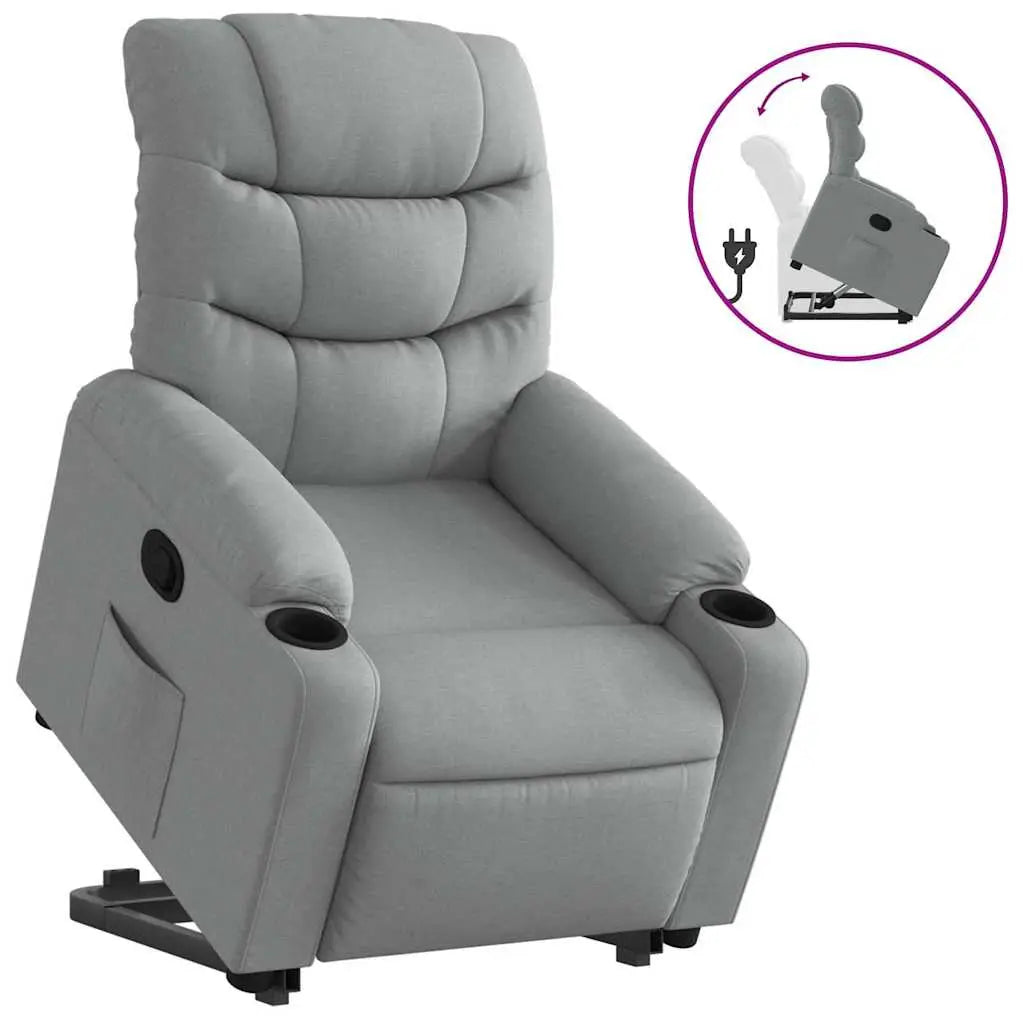 Fauteuil inclinable Gris clair Tissu - XIOS