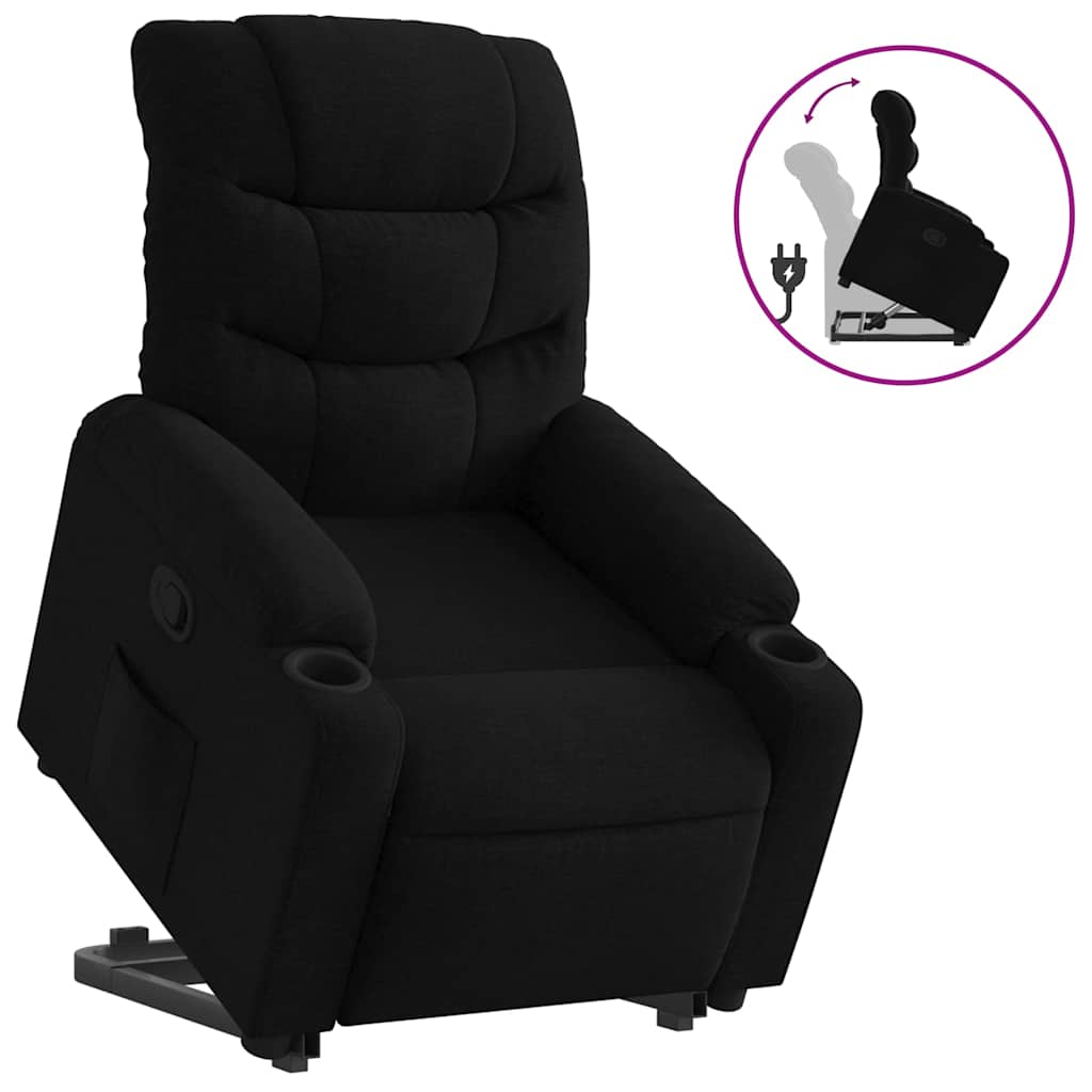 Fauteuil inclinable noir tissu - XIOS