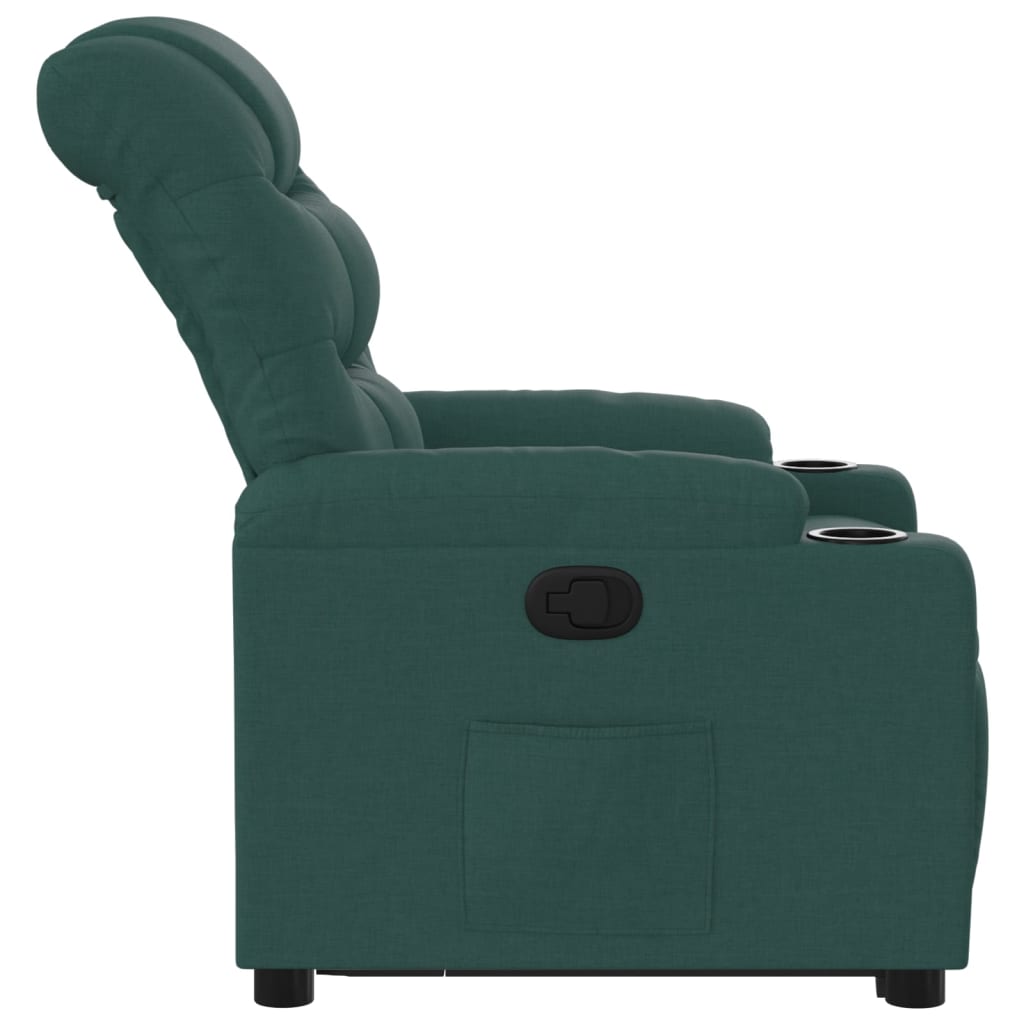 Fauteuil inclinable vert foncé tissu - XIOS