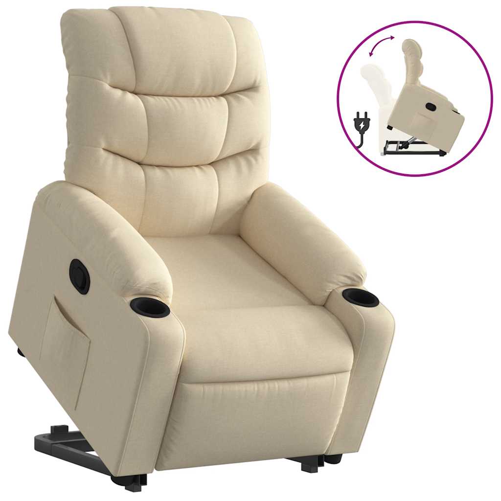 Fauteuil inclinable Crème Tissu - XIOS