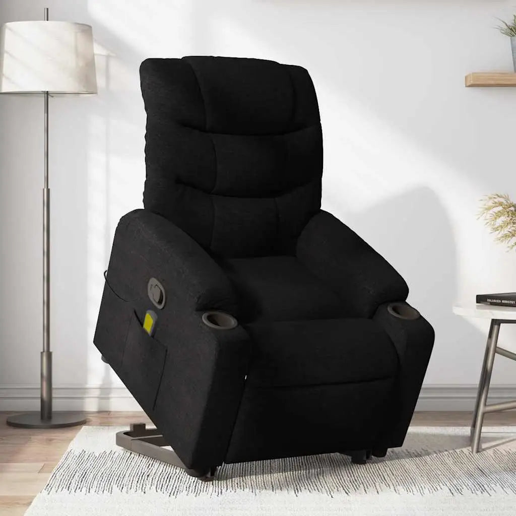 Fauteuil de massage inclinable Noir Tissu - XIOS