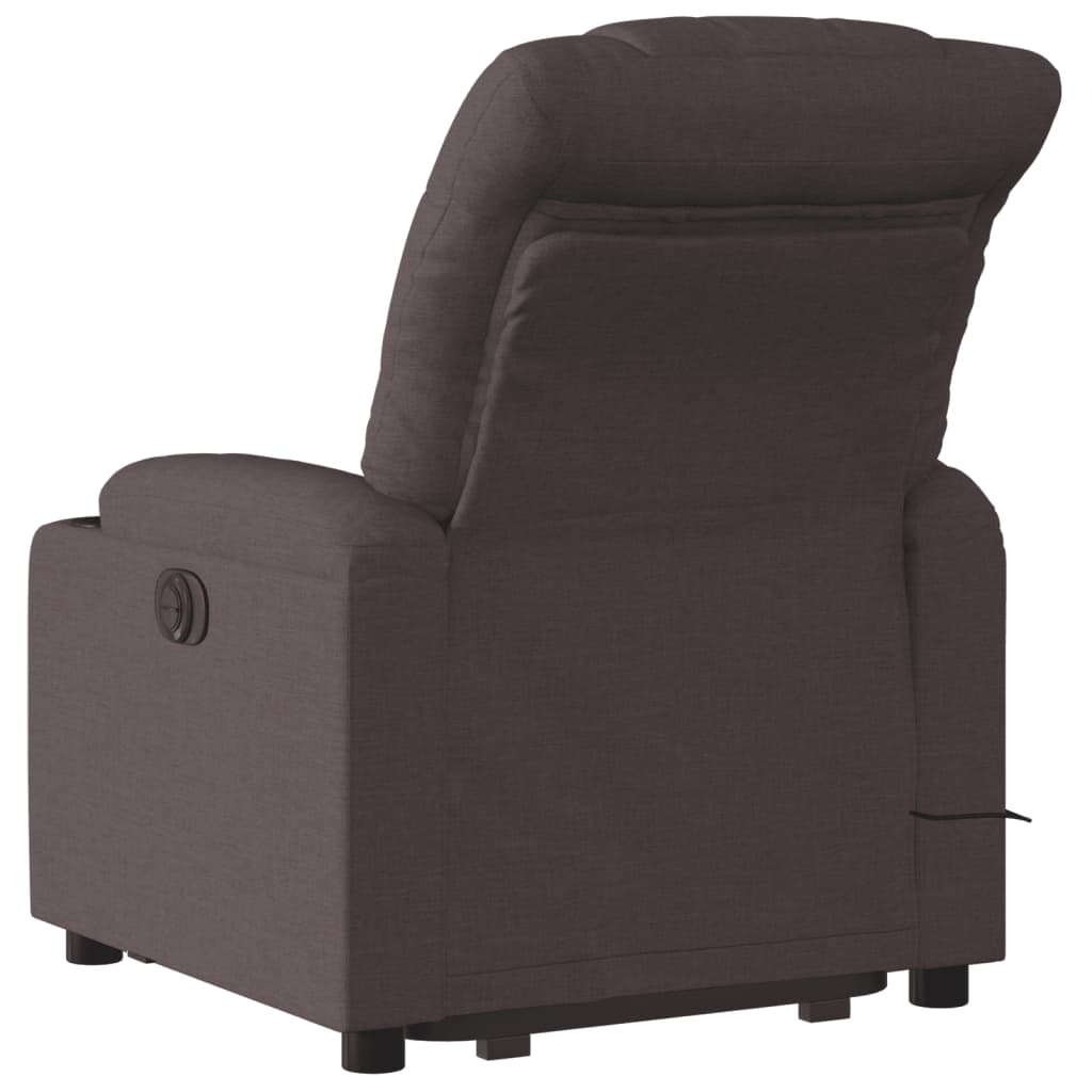 Fauteuil inclinable de massage Marron foncé Tissu - XIOS