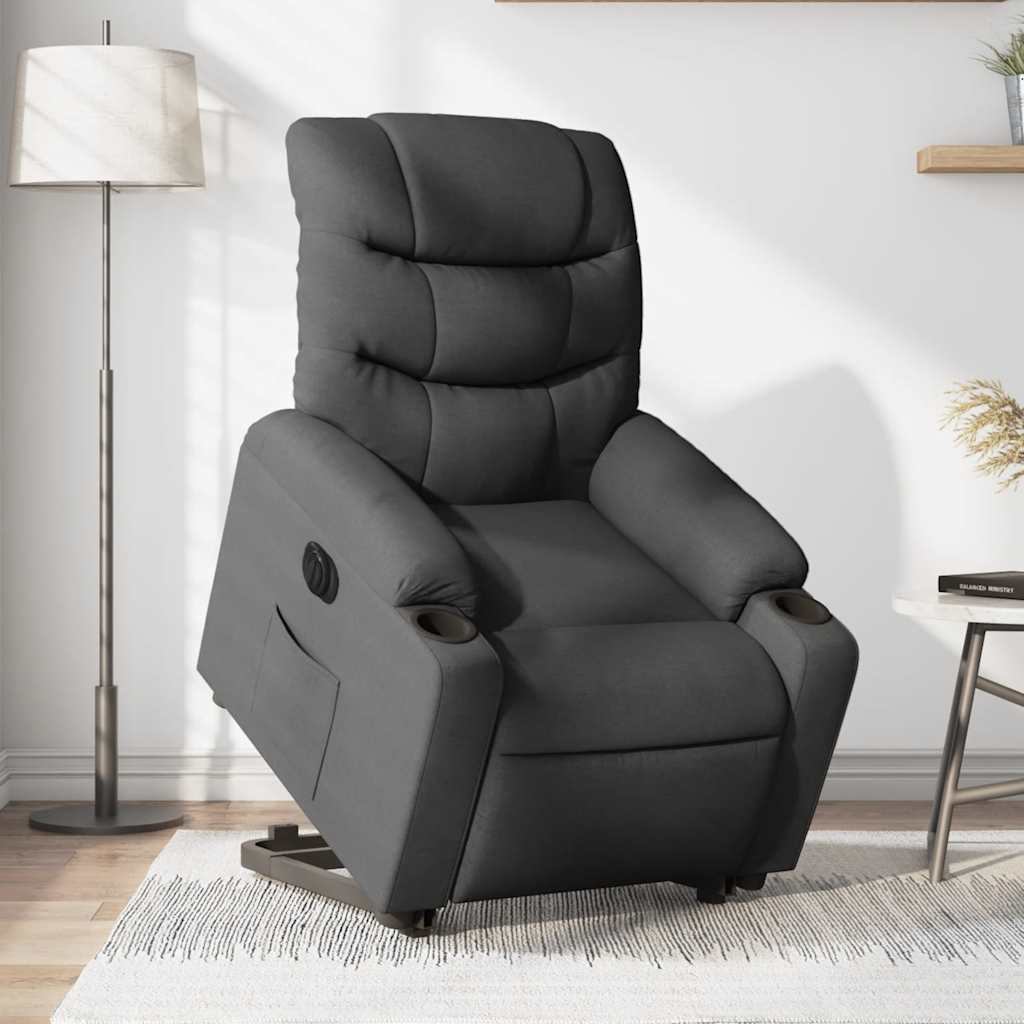 Fauteuil inclinable électrique gris foncé tissu - XIOS