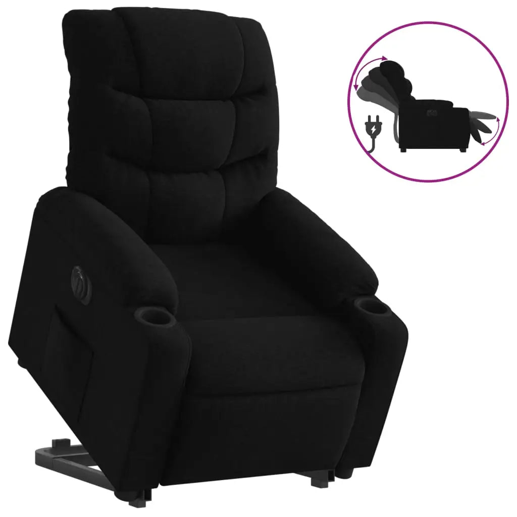 Fauteuil inclinable électrique noir tissu - XIOS