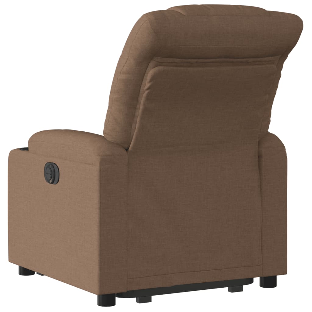 Fauteuil inclinable électrique marron tissu - XIOS