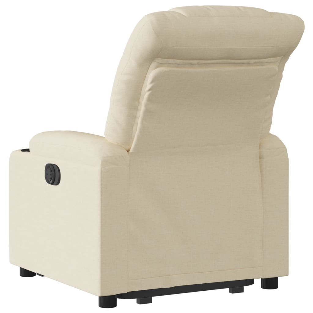 Fauteuil inclinable électrique crème tissu - XIOS