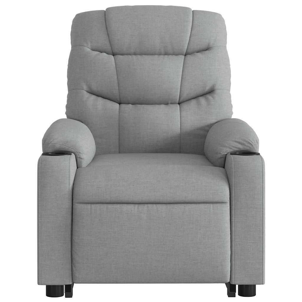 Fauteuil inclinable de massage électrique Gris clair Tissu - XIOS