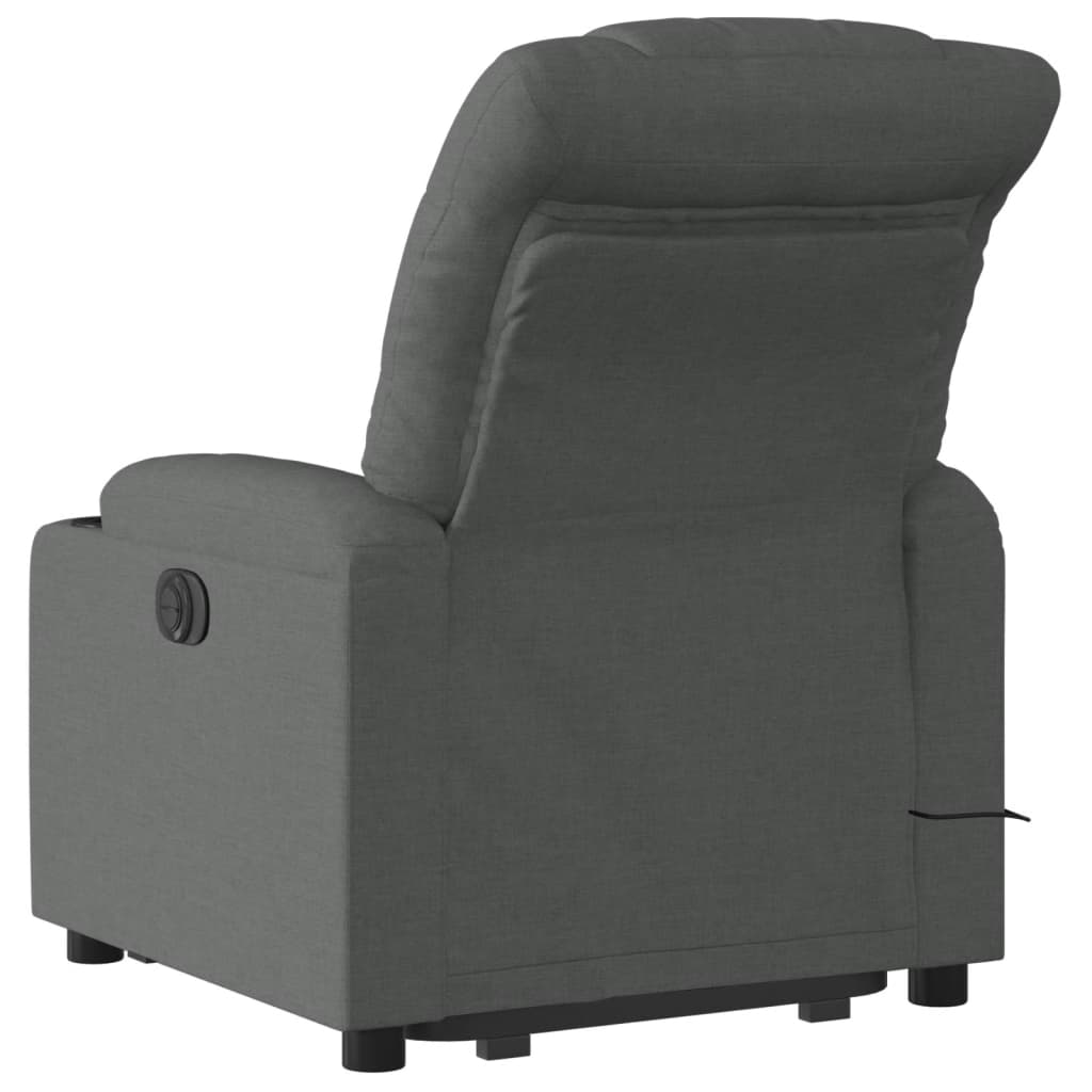 Fauteuil inclinable de massage électrique Gris foncé Tissu - XIOS