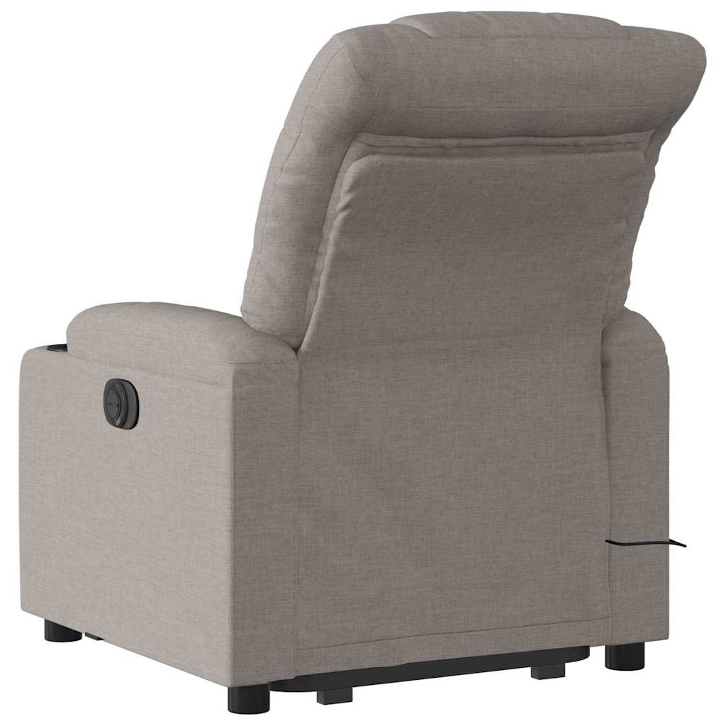 Fauteuil inclinable de massage électrique Taupe Tissu - XIOS
