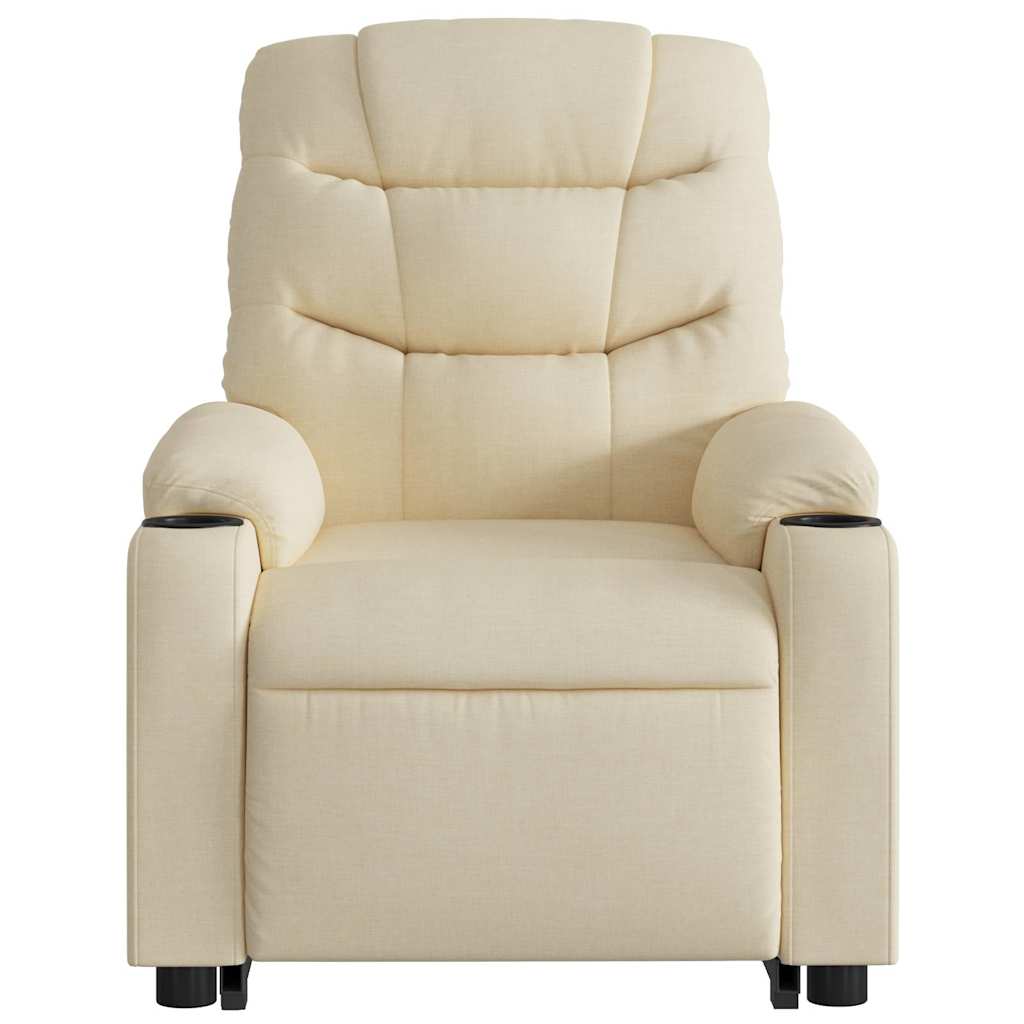 Fauteuil inclinable de massage électrique Crème Tissu - XIOS