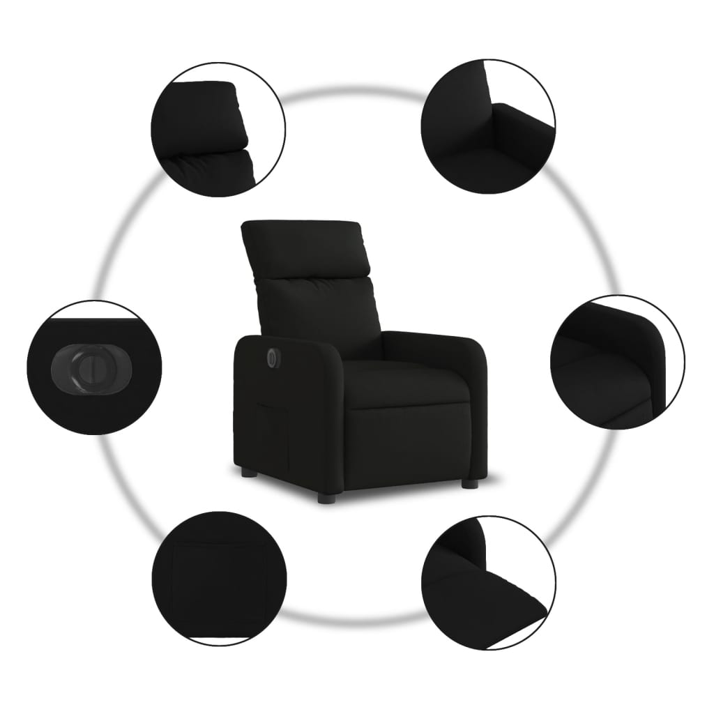 Fauteuil inclinable électrique Noir Tissu - XIOS