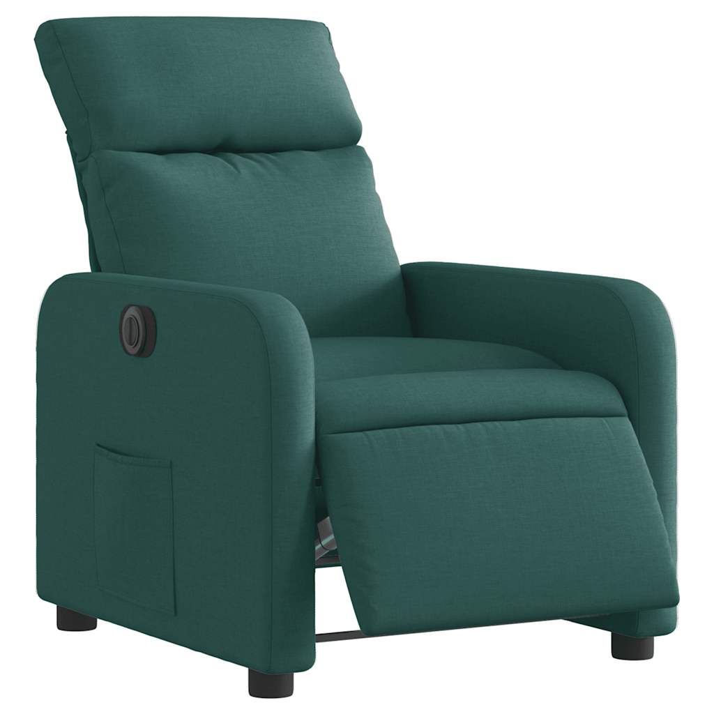 Fauteuil inclinable électrique Vert foncé Tissu - XIOS