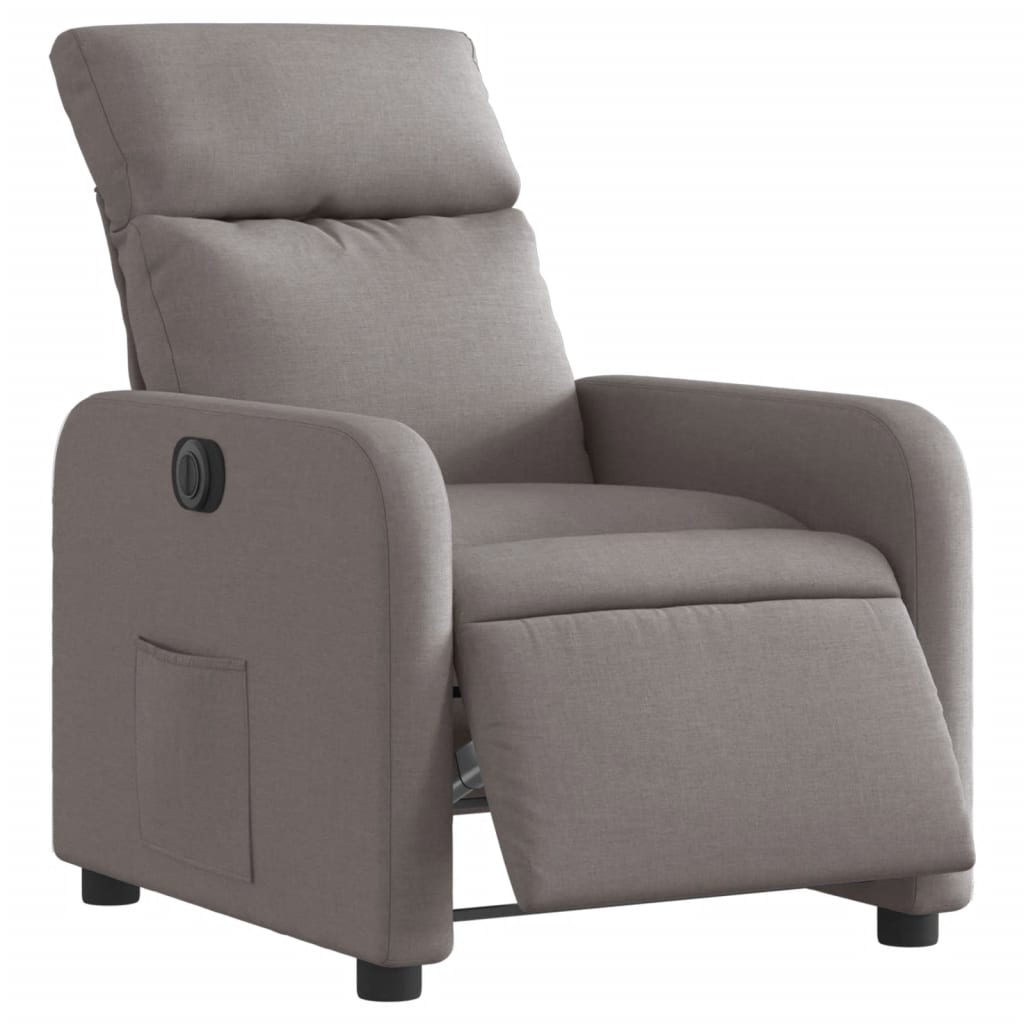 Fauteuil inclinable électrique Taupe Tissu - XIOS